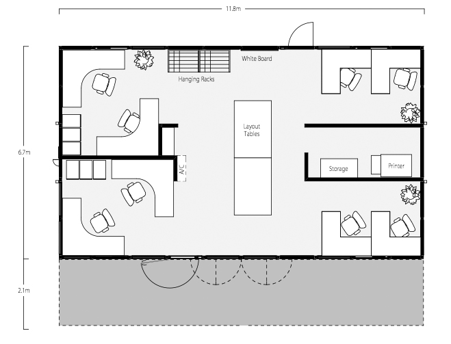 Commercial Office Container Floor Plan